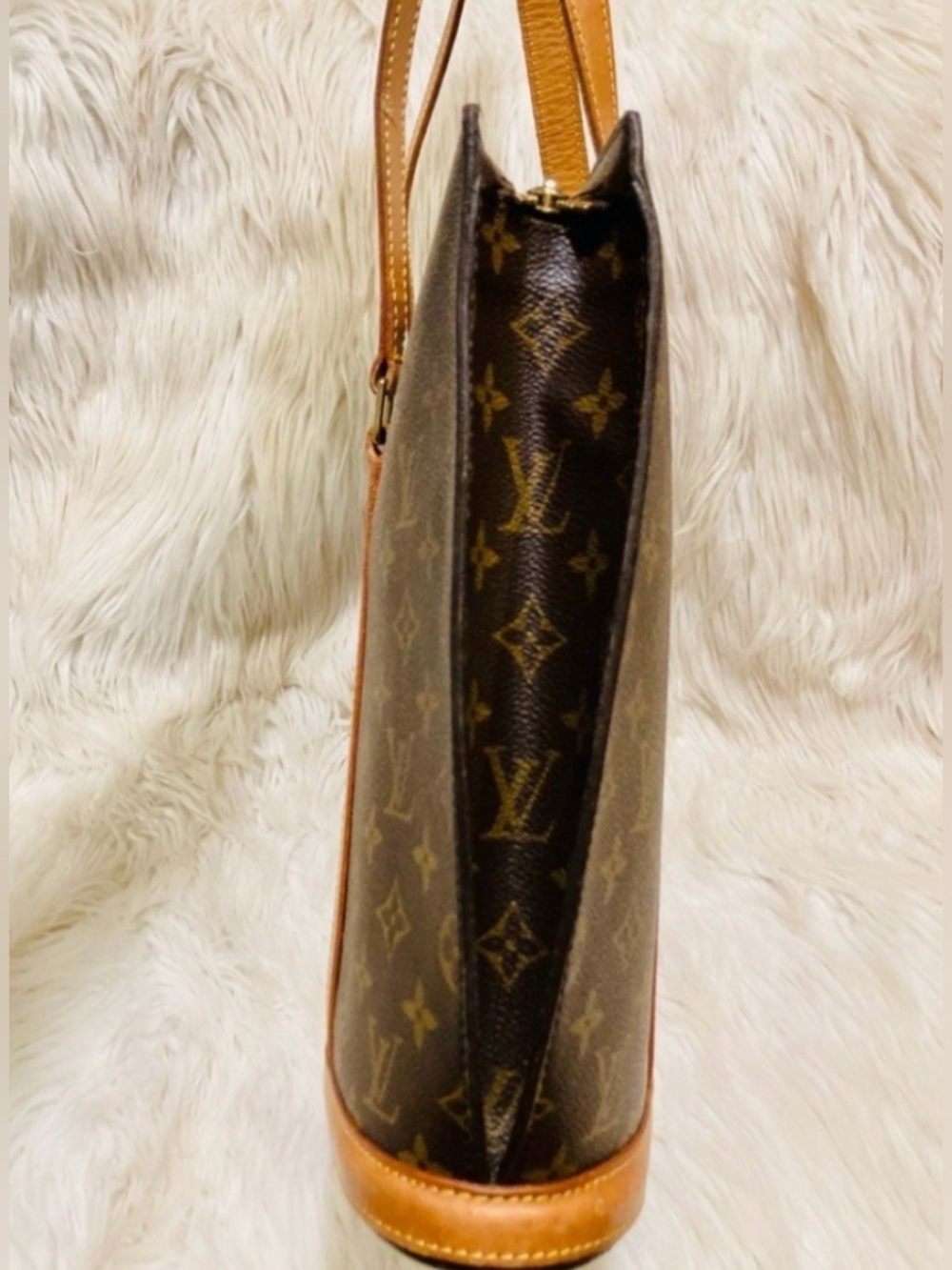 Louis Vuitton Monogram Babylone Canvas Leather Bag Tote in Brown and Tan VI0995 - Picture 6 of 12